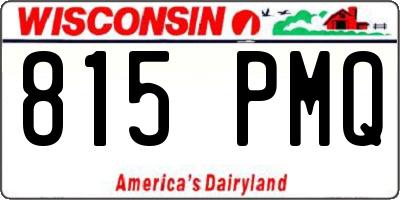 WI license plate 815PMQ