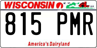 WI license plate 815PMR