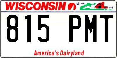 WI license plate 815PMT