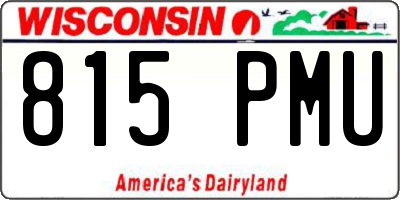 WI license plate 815PMU