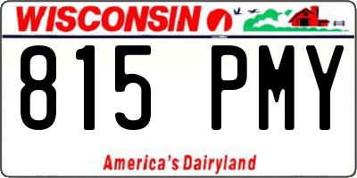 WI license plate 815PMY
