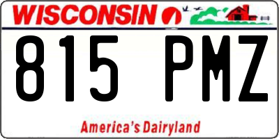 WI license plate 815PMZ