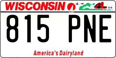 WI license plate 815PNE