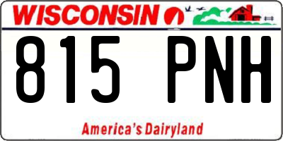 WI license plate 815PNH