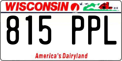 WI license plate 815PPL