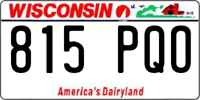 WI license plate 815PQO