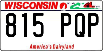 WI license plate 815PQP