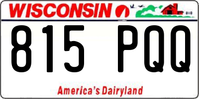 WI license plate 815PQQ