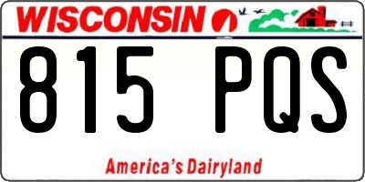 WI license plate 815PQS
