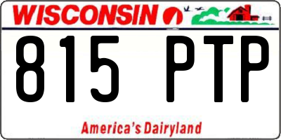 WI license plate 815PTP
