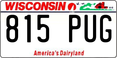 WI license plate 815PUG