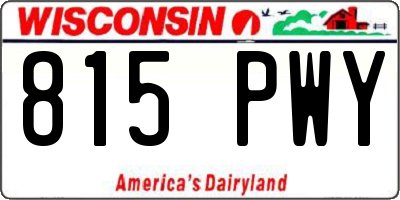WI license plate 815PWY