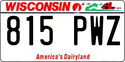 WI license plate 815PWZ