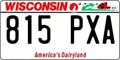 WI license plate 815PXA