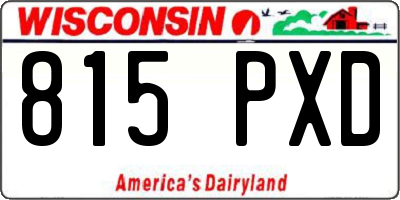 WI license plate 815PXD