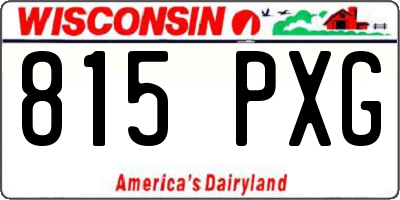 WI license plate 815PXG