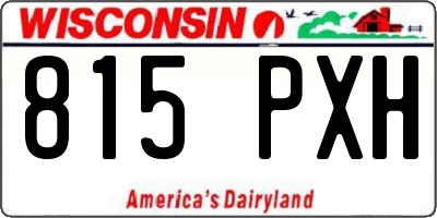 WI license plate 815PXH