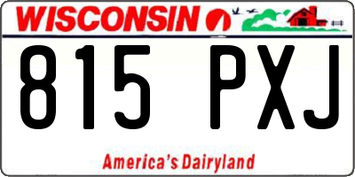 WI license plate 815PXJ