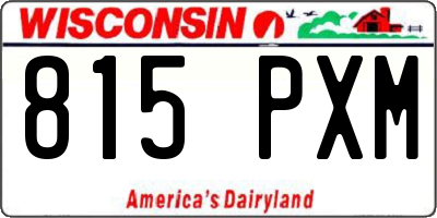 WI license plate 815PXM