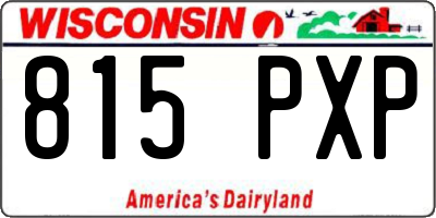WI license plate 815PXP