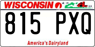 WI license plate 815PXQ