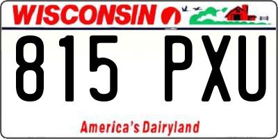 WI license plate 815PXU