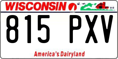 WI license plate 815PXV
