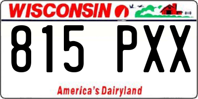 WI license plate 815PXX
