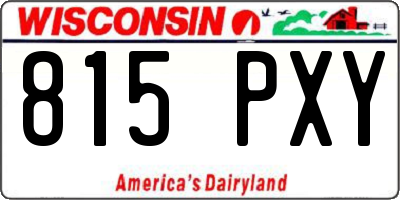 WI license plate 815PXY