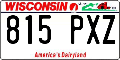 WI license plate 815PXZ