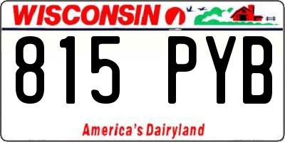 WI license plate 815PYB