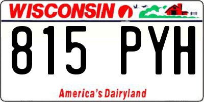 WI license plate 815PYH