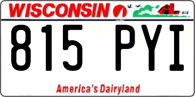 WI license plate 815PYI