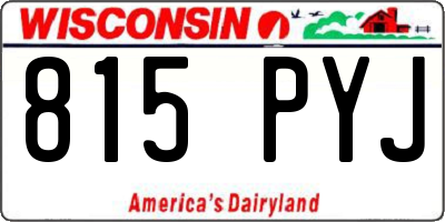 WI license plate 815PYJ