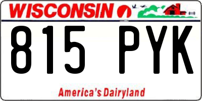 WI license plate 815PYK