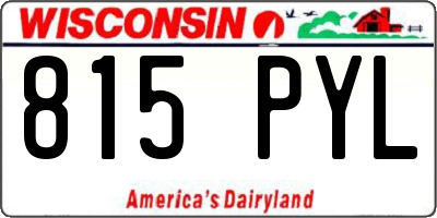 WI license plate 815PYL