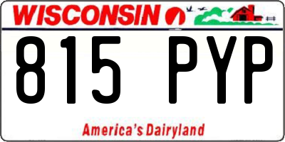 WI license plate 815PYP