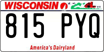 WI license plate 815PYQ