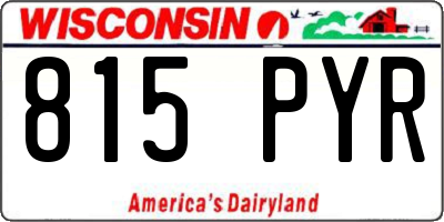 WI license plate 815PYR