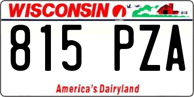WI license plate 815PZA