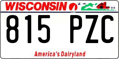 WI license plate 815PZC