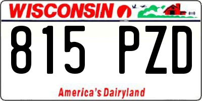 WI license plate 815PZD