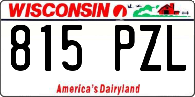 WI license plate 815PZL