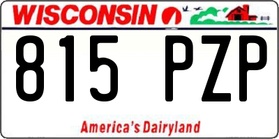 WI license plate 815PZP