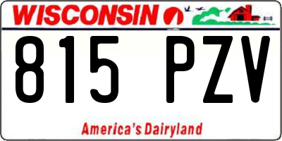 WI license plate 815PZV