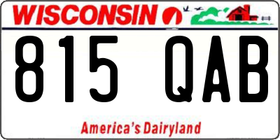 WI license plate 815QAB