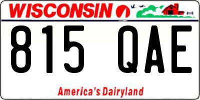 WI license plate 815QAE