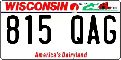 WI license plate 815QAG