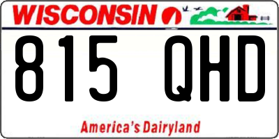WI license plate 815QHD