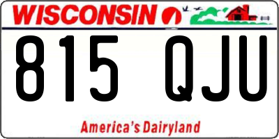 WI license plate 815QJU